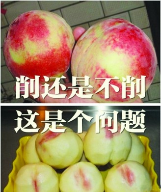 吃桃子削不削皮图片