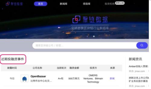 聚链数据：全球区块链行业数据库