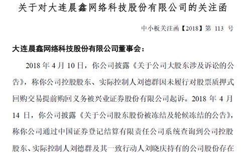 [天眼]晨鑫科技实控人股份冻结 控制权稳定性遭