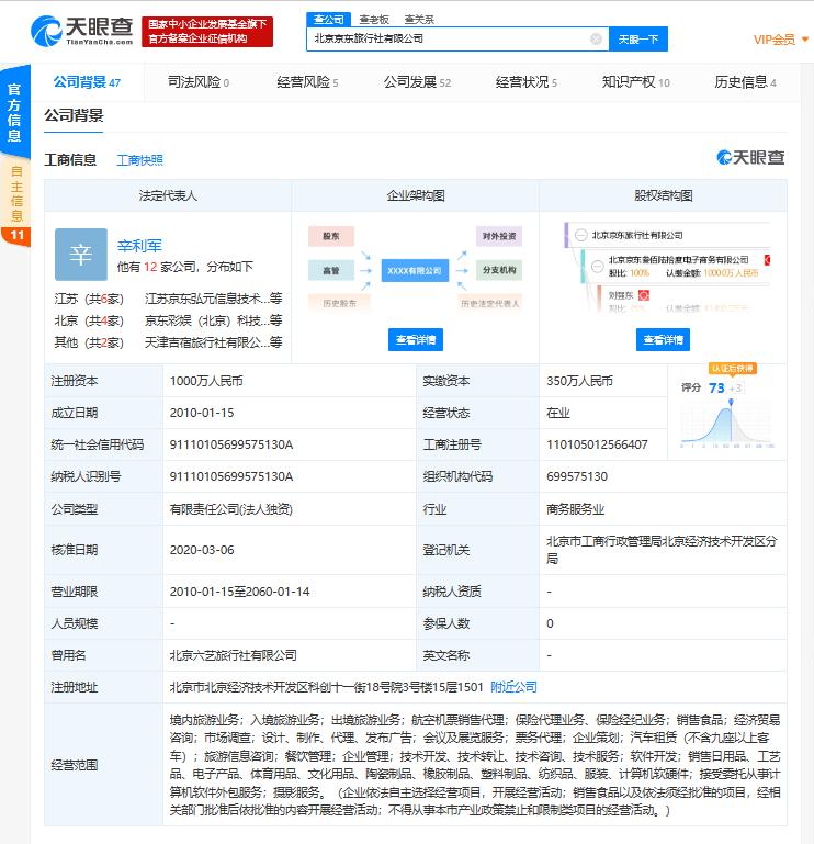 刘强东2020年第十次卸任：刘强东卸任京东全资子公司高管