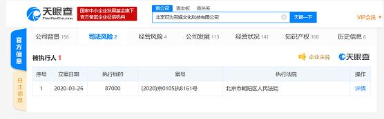 白百何、章子怡持股公司成被执行人  执行标的87000