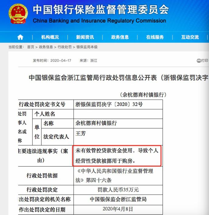 杭州房价上涨原因找到了？ 2家银行各领1张罚单