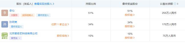 爱奇艺等投资成立北京大酉未来文化传媒有限公司，注册资本500万元