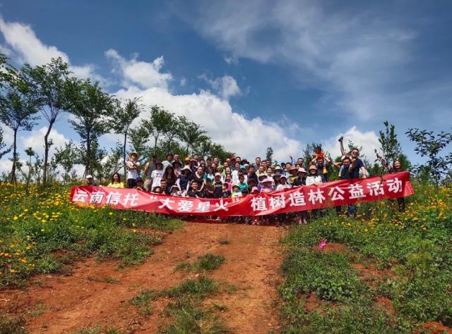 云南信托党委和工会组织开展第四次“大爱星火”植树造林公益活动