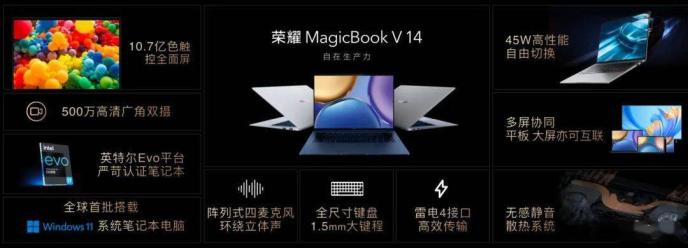荣耀MagicBook V 14领衔众新品上市 打造极致全场景智慧融合新