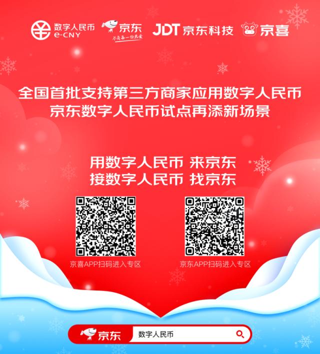 数字人民币App正式上线 京东子钱包推送量峰值增长超过20倍