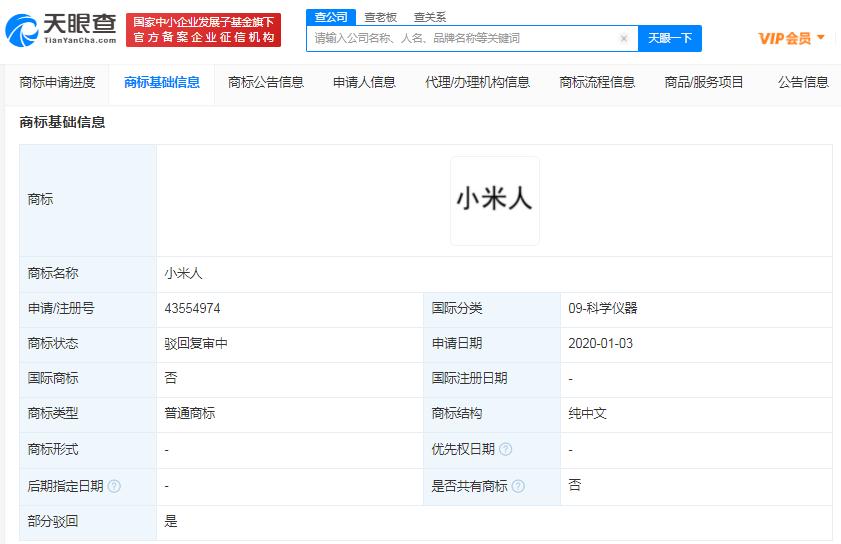 小米诉争小米人商标获支持