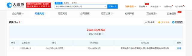 制片人吴毅公司被强制执行7540万 此前吴毅已被立案侦查