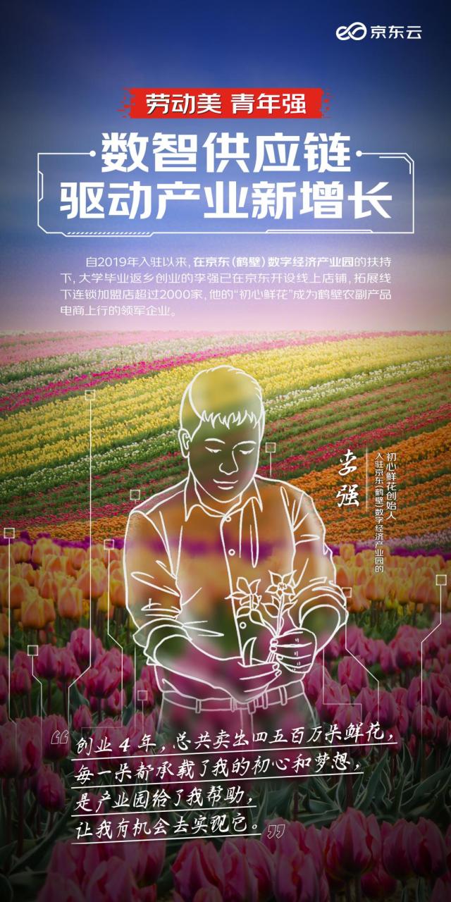 95后大学生李强创业卖花 入驻京东云产业园构建数字经济特色鲜花供应链