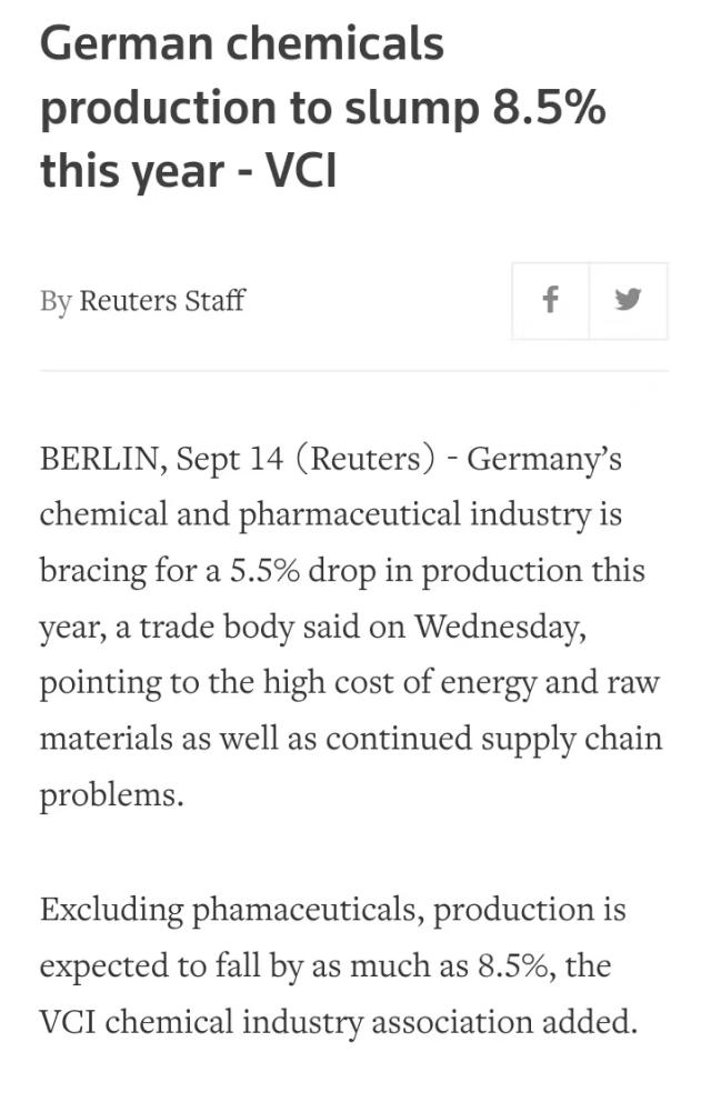 德国今年化学产品产量可能下降8.5%！联泓新科跌停，化工ETF（516020）缩量跌2.75%