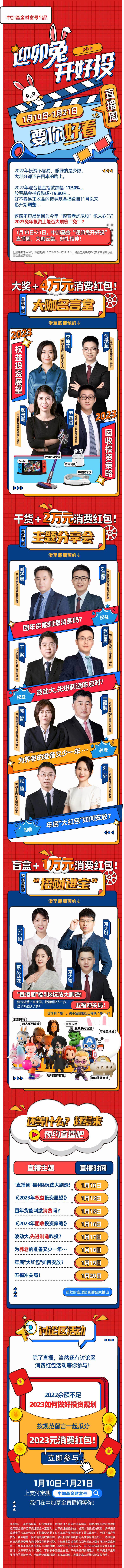 中加基金“迎卯兔开好投”直播周，1月10日-21日要你“好看”