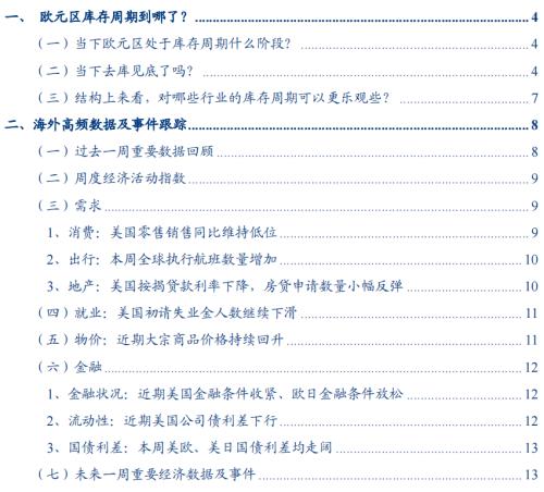  【华创宏观·张瑜团队】欧洲库存周期到哪了？——海外周报第14期 