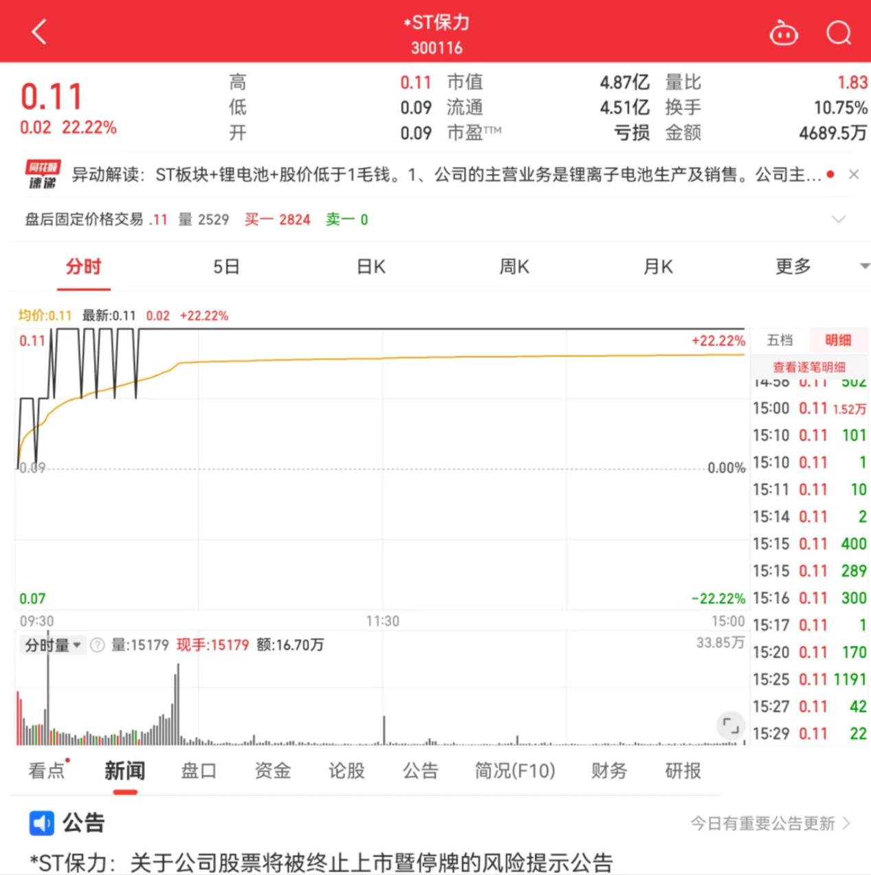 ST保力终结14年A股历程