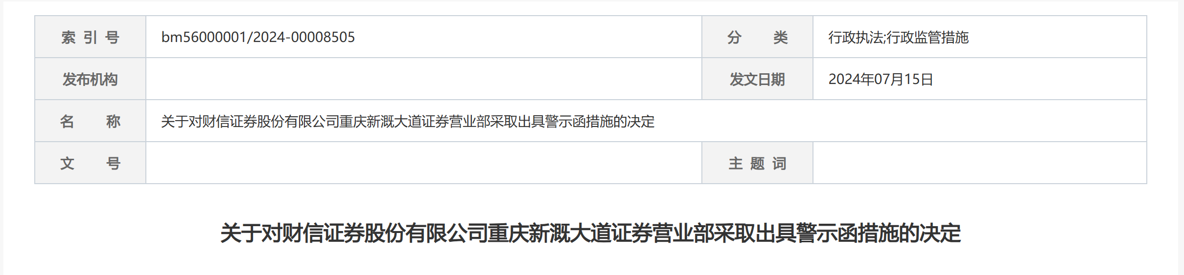 财信证券