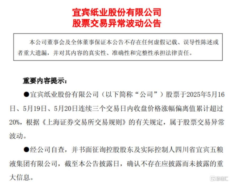 并购大潮如火如荼，宜宾纸业3连板，知名游资陈小群携资入局