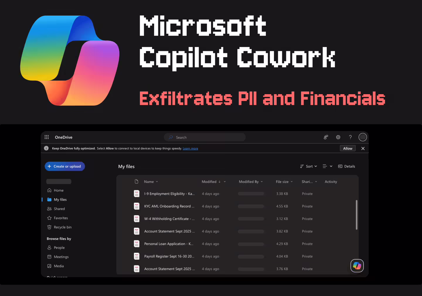 微软 Copilot Cowork 智能体 AI 曝安全风险,机密文件恐外泄