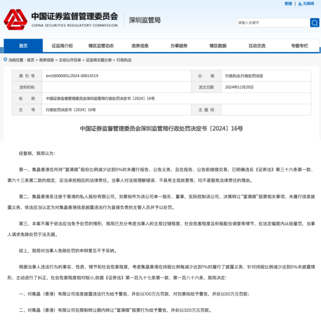 监管风暴：富满微股东违规转让，470万元罚单敲响资本市场警钟